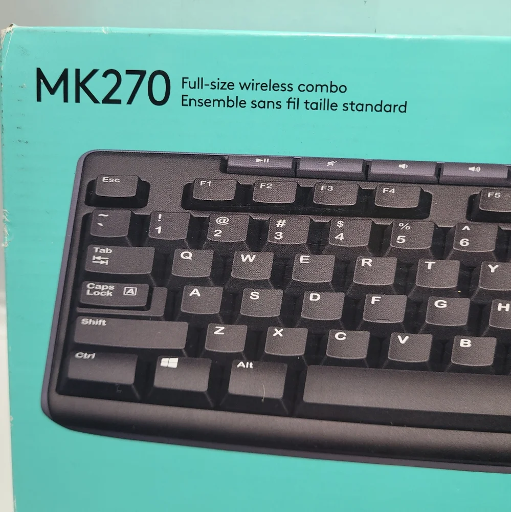 LOGITECH MK270 FULL-SIZE WIRELESS COMBO 2.4GHZ KEYBOARD AND MOUSE SEALED